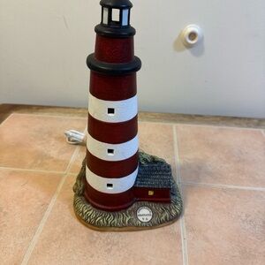 Red and White Lighthouse Decor